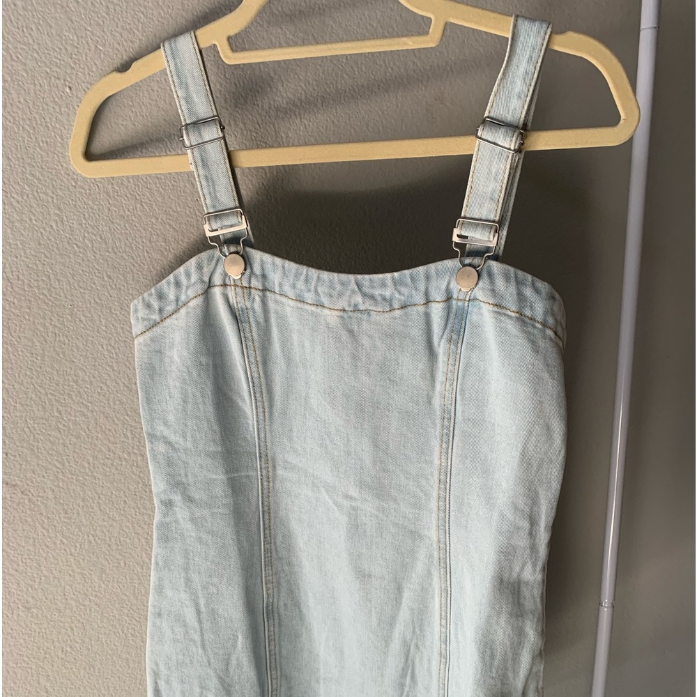 Denim overall dress, medium
